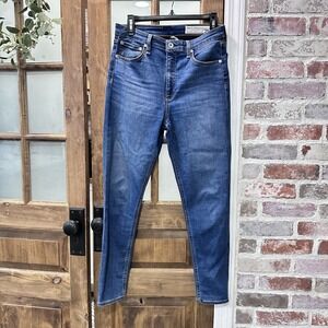 Rag & Bone Jeans Womens Nina High Rise‎ Ankle Skinny Dark Wash Size 29x26